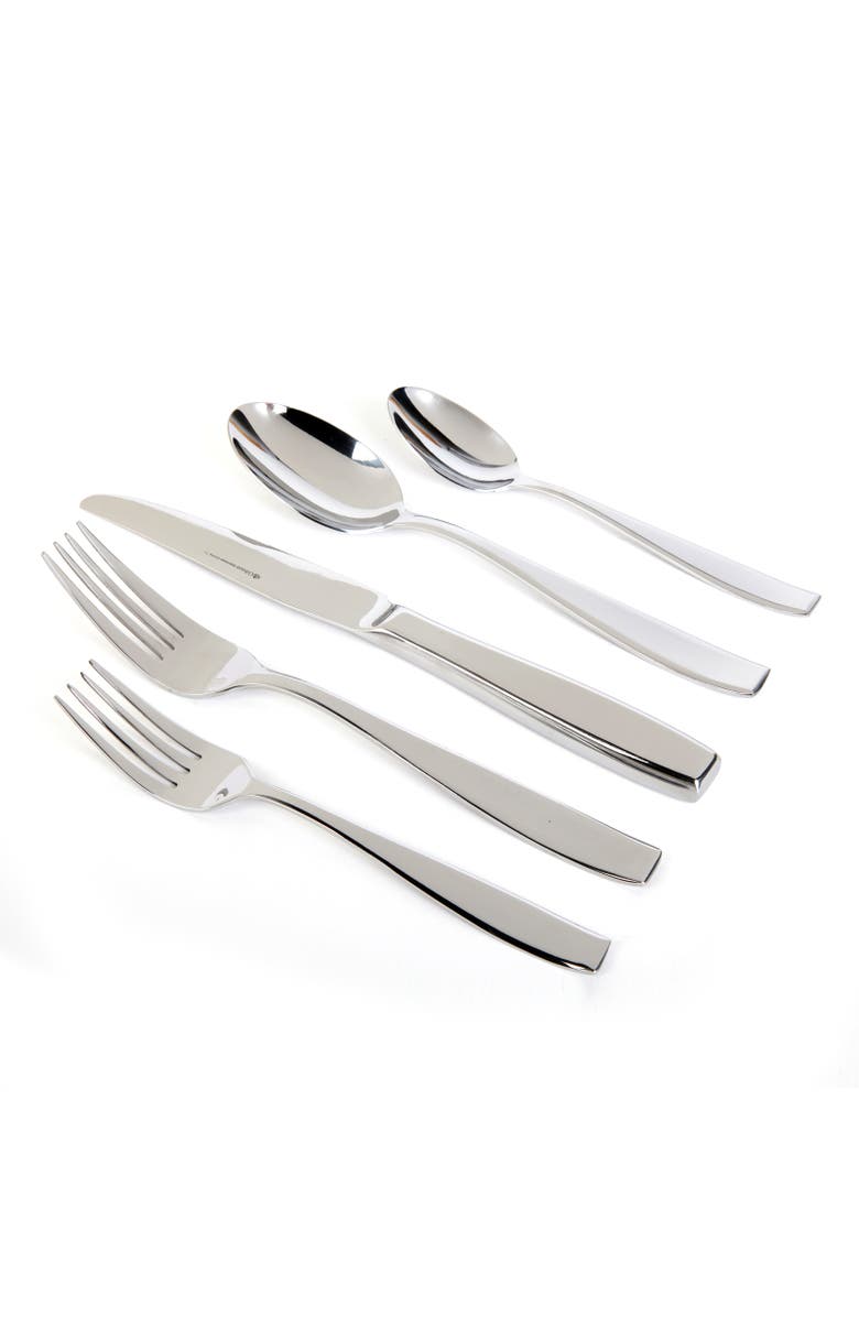 Gibson Castleford 20 Peice Flatware Set, Alternate, color, Metallic Silver