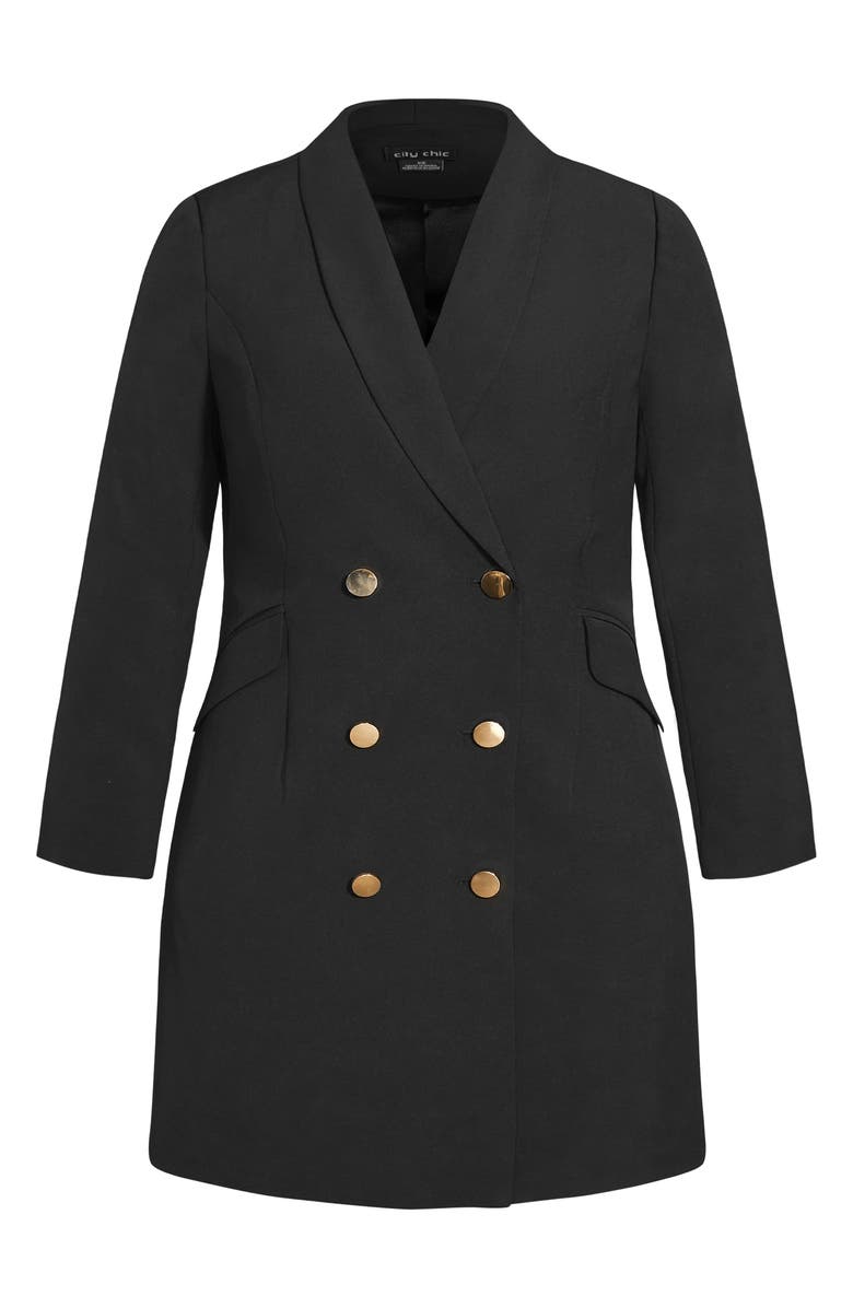 City Chic Eva Long Sleeve Blazer Dress, Alternate, color,