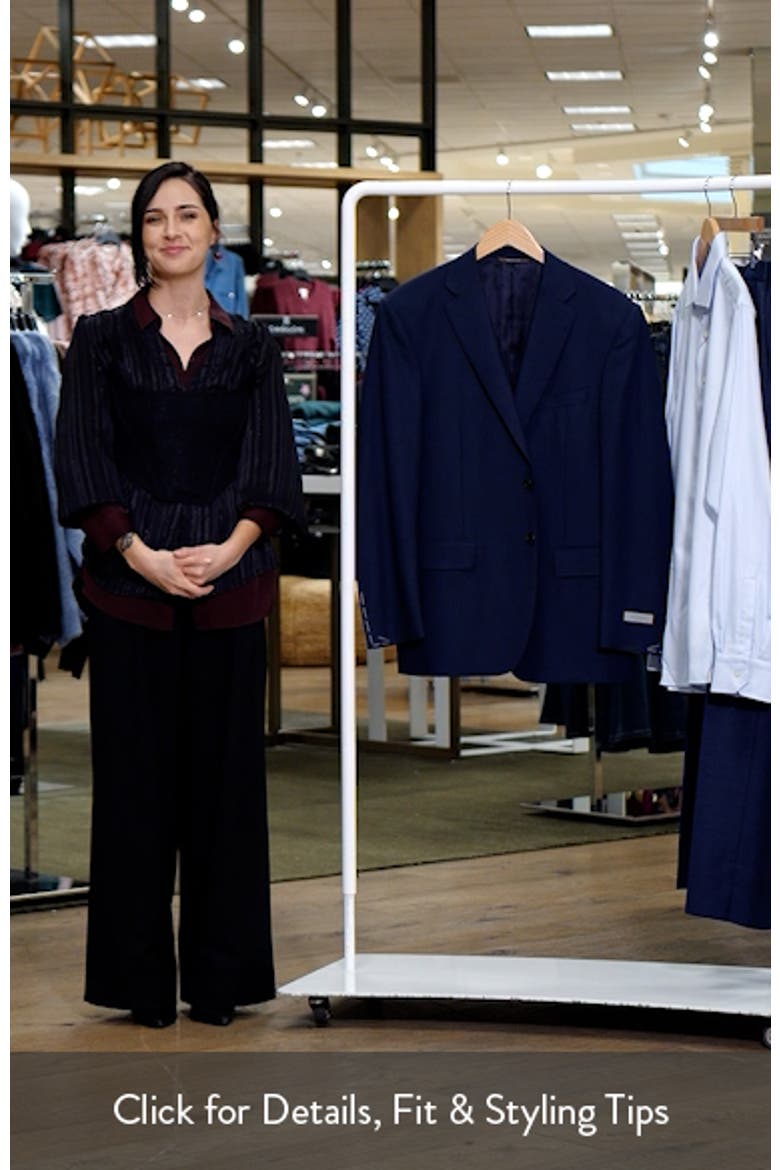 Classic Fit Water Resistant Navy Wool Blazer video
