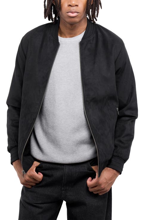 Faux Fur Lined Faux Suede Jacket