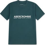 ABERCROMBIE & FITCH Kids' Emblem Cotton Blend Graphic T-Shirt