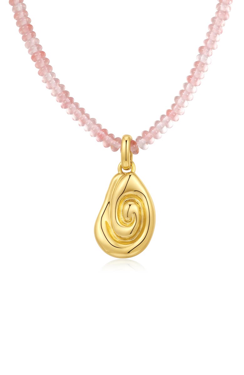Luv AJ The Coquille Beaded Necklace, Main, color, Gold