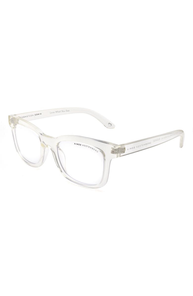 Aimee Kestenberg Bleeker 50mm Rectangle Blue Light Blocking Glasses, Alternate, color, 