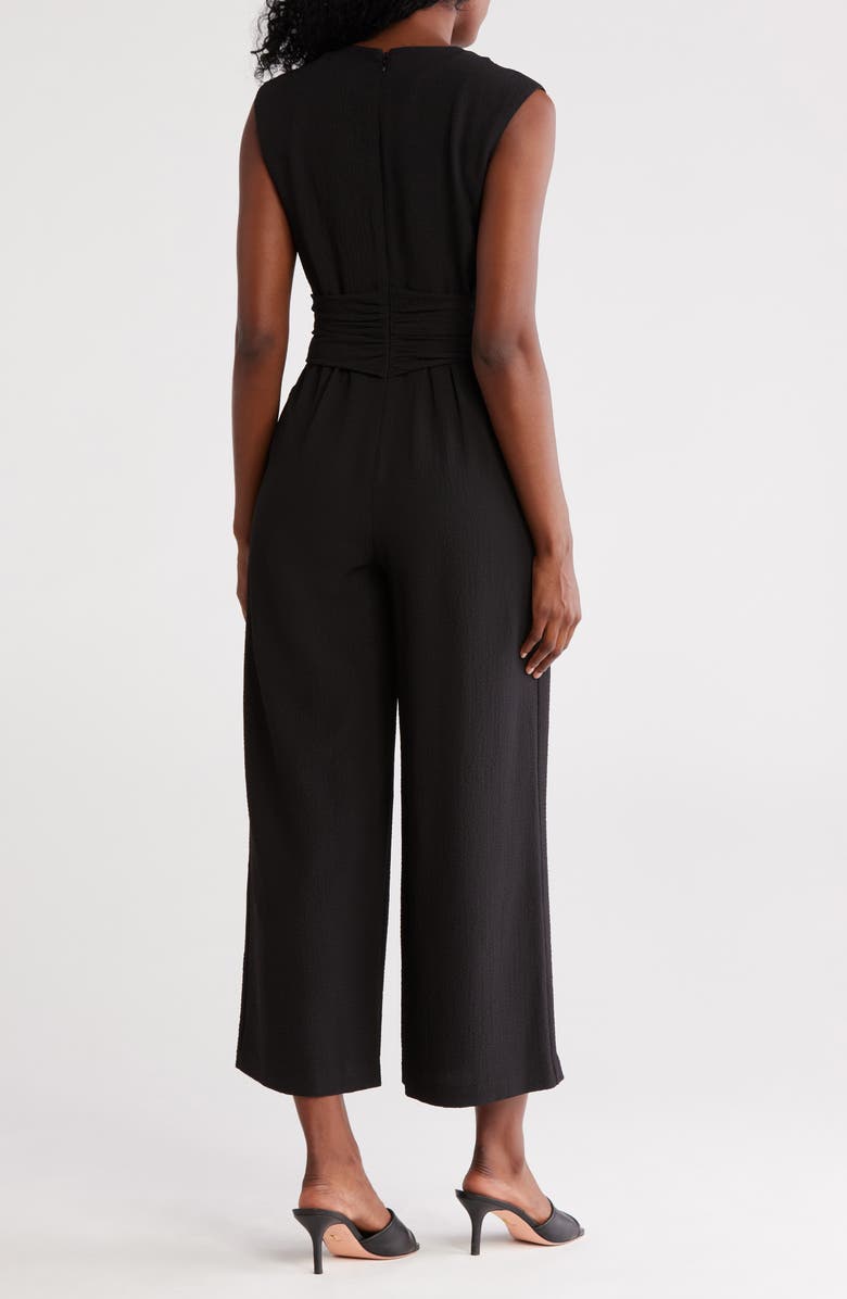 Calvin Klein Knot Front Gauze Jumpsuit, Alternate, color,