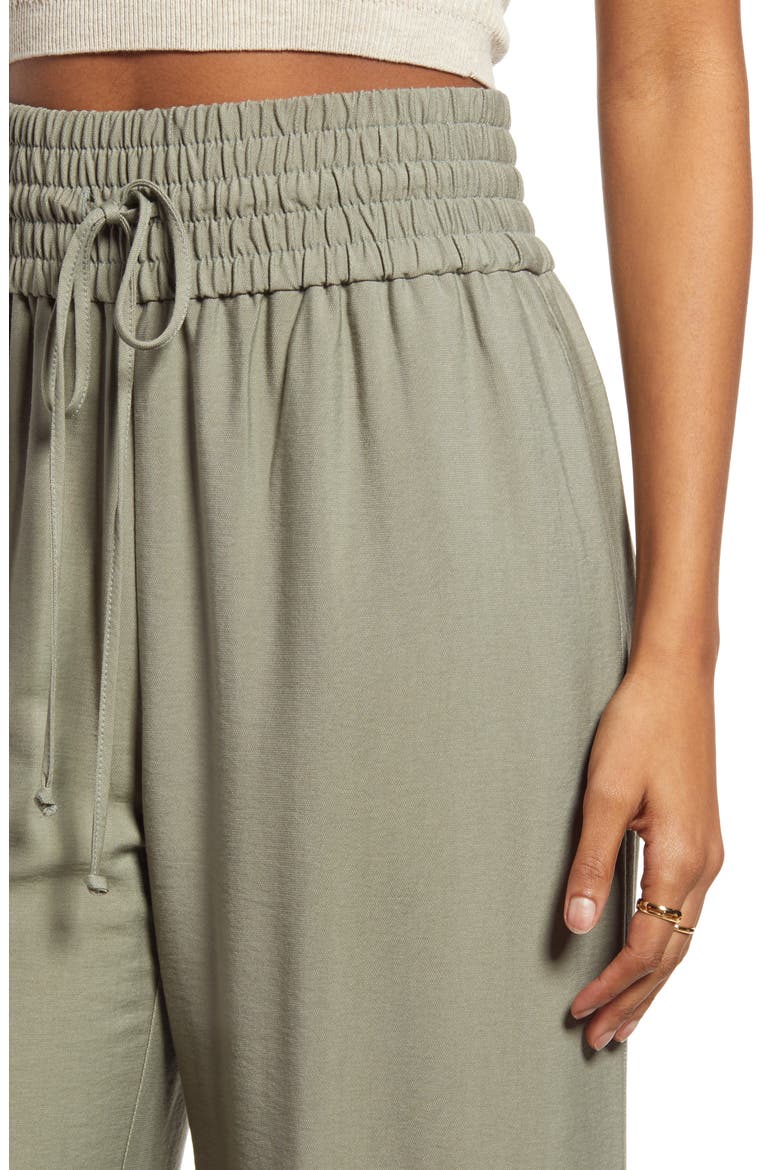 Wide Leg Pants, Alternate, color, GREEN VETIVER