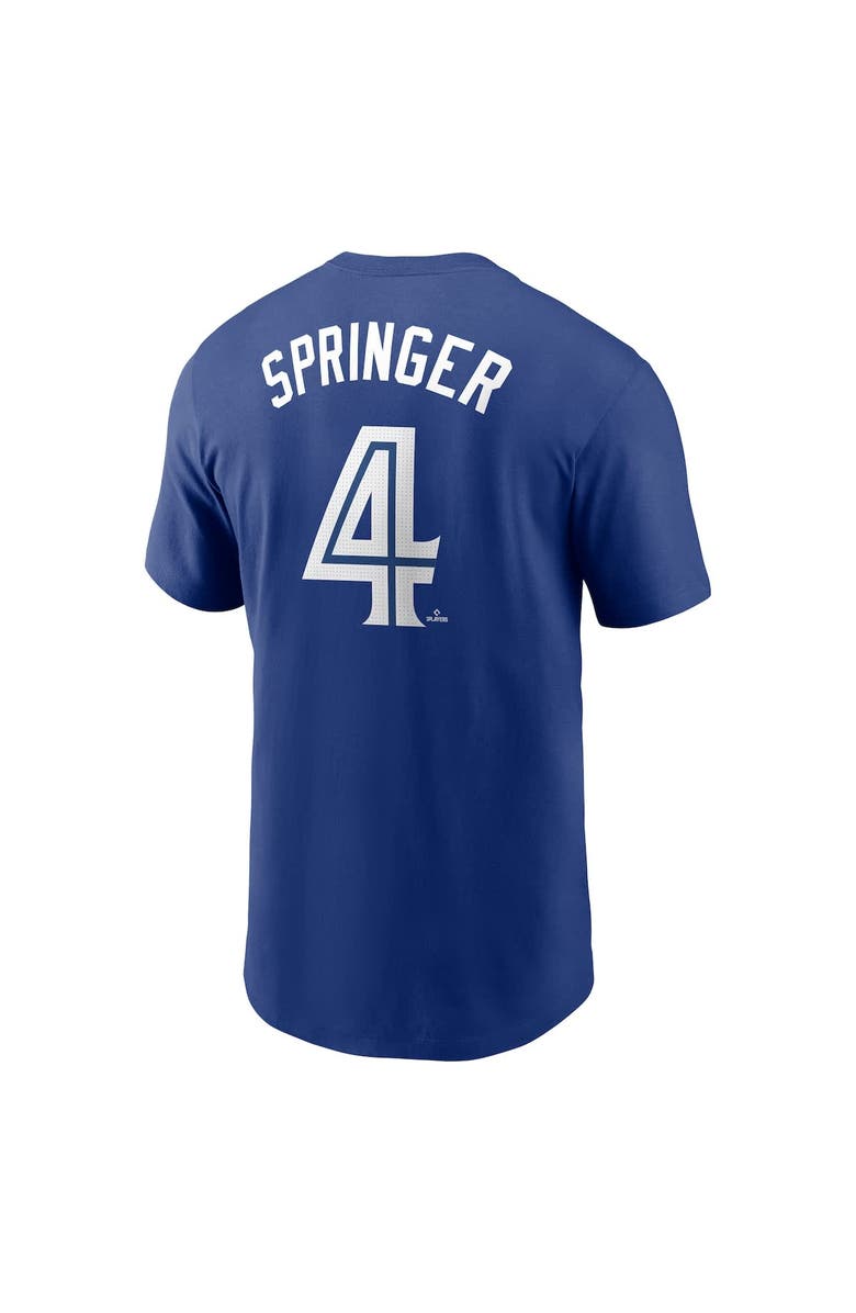 Nike Men's Nike George Springer Royal Toronto Blue Jays Fuse Name & Number T-Shirt, Alternate, color,