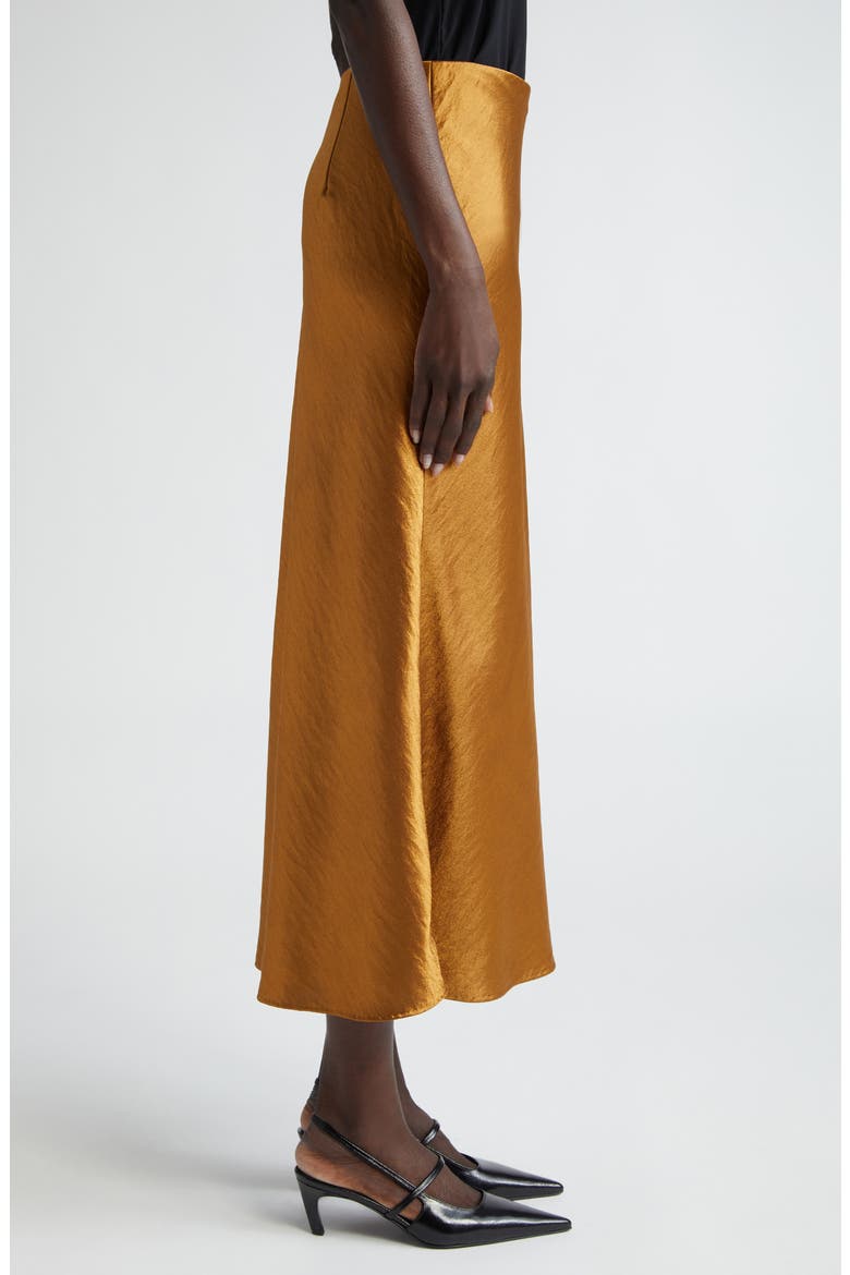 Hammered Satin Skirt, Alternate, color, BURNISHED GOLD