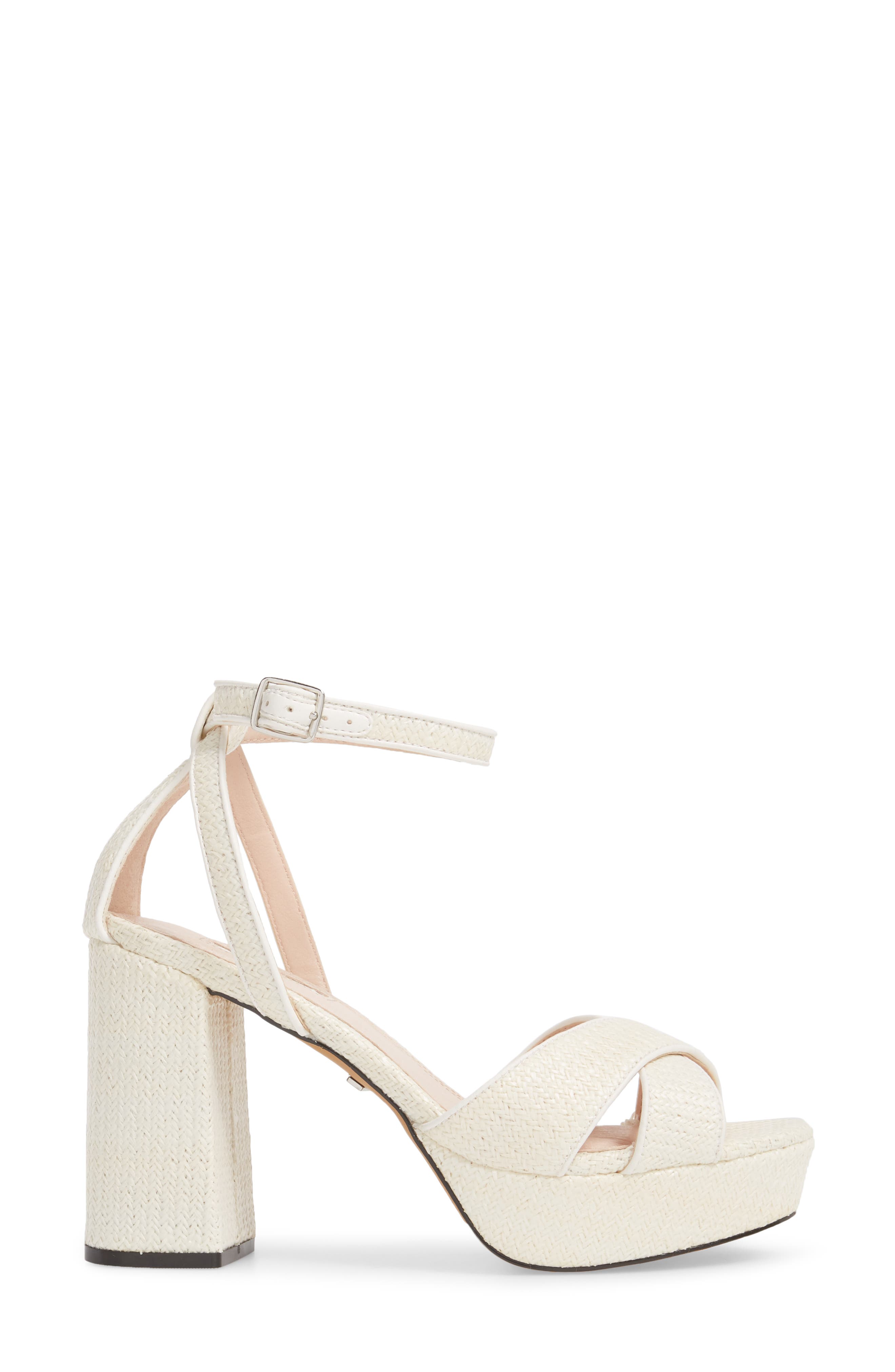 Topshop Leah Cross Strap Platform Sandal, Alternate, color, 