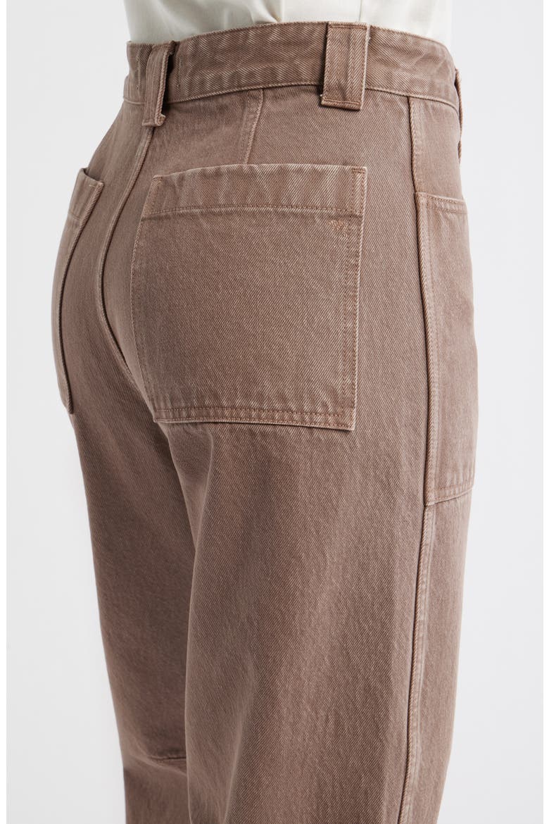 The Darted Utility Barrel Leg Jeans, Alternate, color, LIGHT UMBER