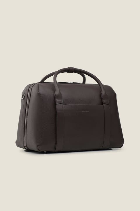 Duffle Suitcase Convertible Underseat Leather Weekender