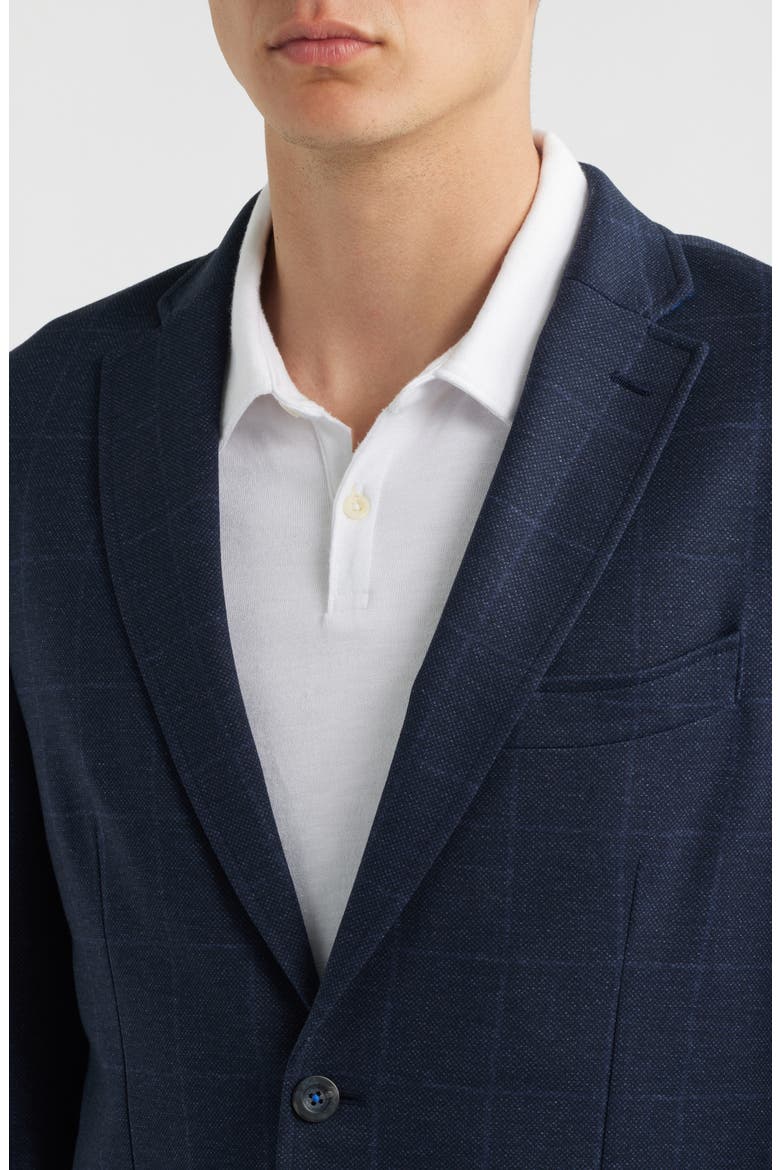 Alfi Windowpane Check Knit Sport Coat, Alternate, color, NAVY WINDOWPANE