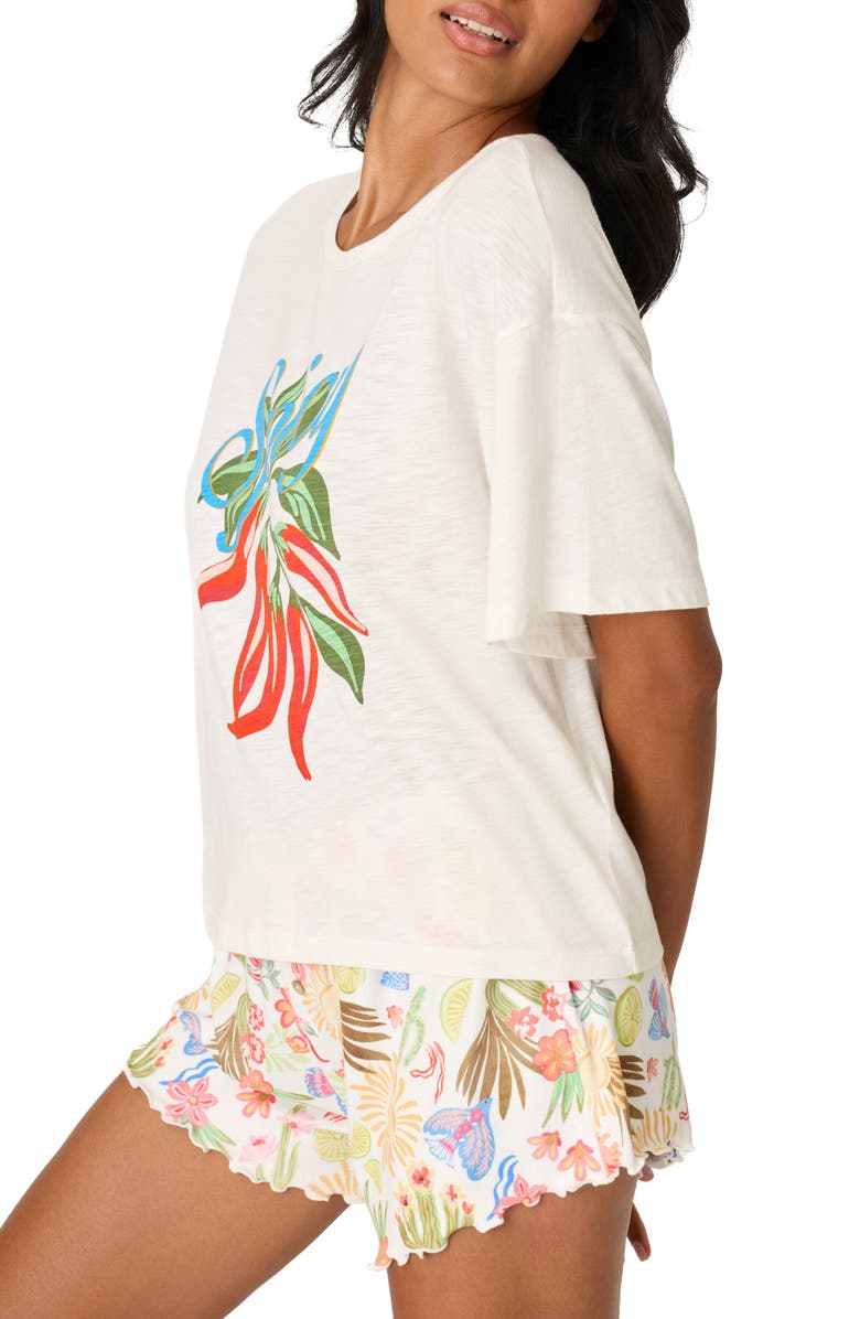 PJ Salvage Feelin Prickly Pajama Top, Alternate, color, Ivory