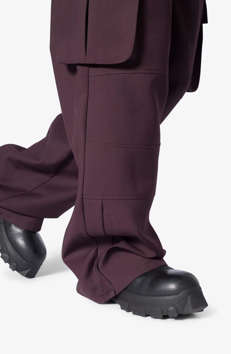 mnml Baggy Cargo Pants, Alternate, color, Burgundy