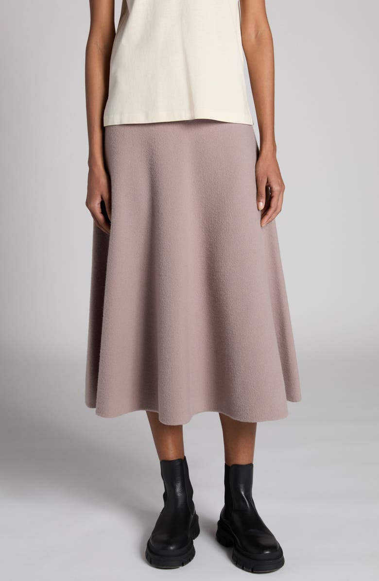 Moncler Wool Blend Midi Sweater Skirt, Main, color,