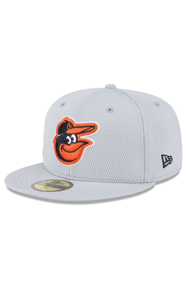 New Era Men's New Era Gray Baltimore Orioles 2025 MLB Clubhouse 59FIFTY Fitted Hat, Alternate, color, Gray