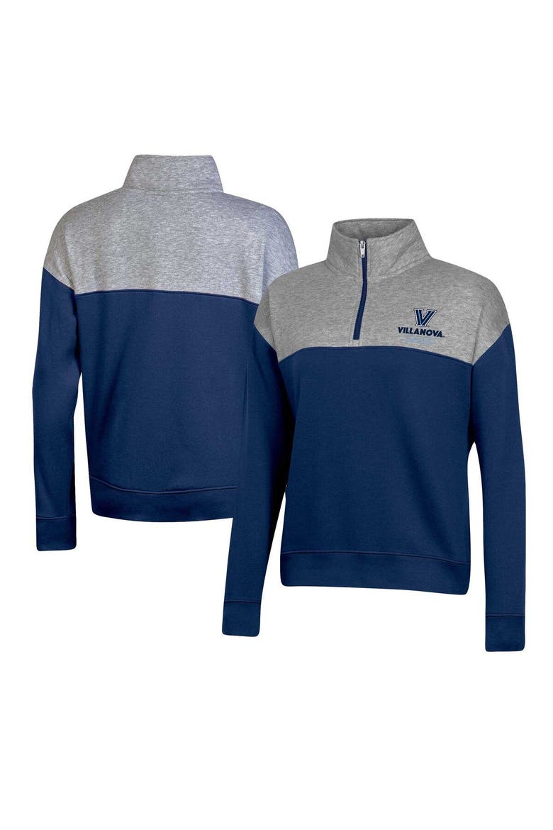 Women's Champion  Navy Villanova Wildcats Color-Blocked Quarter-Zip Sweatshirt, Main, color, Navy