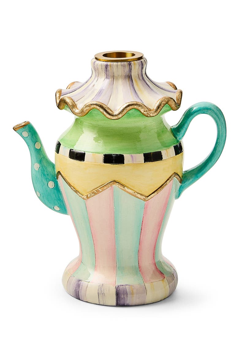 Violet Teapot Candleholder, Main, color, VIOLET MULTI