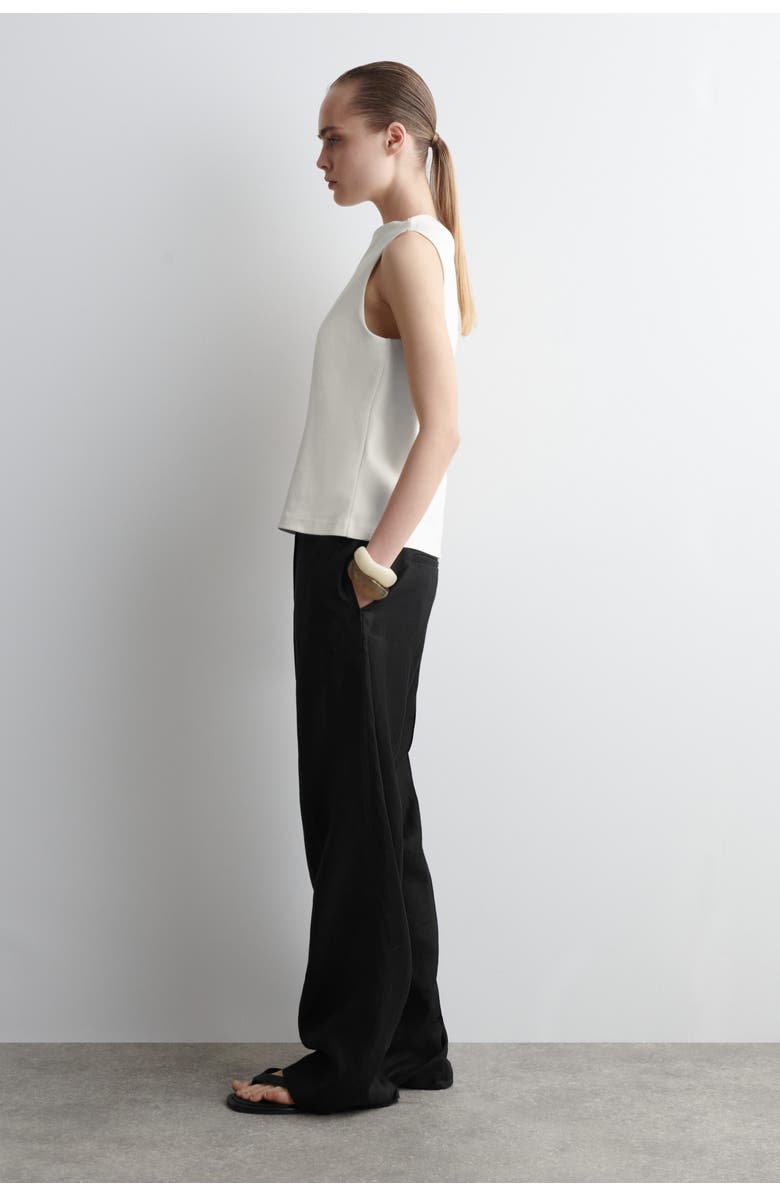COS Twist-Detail Cotton Top, Alternate, color, White