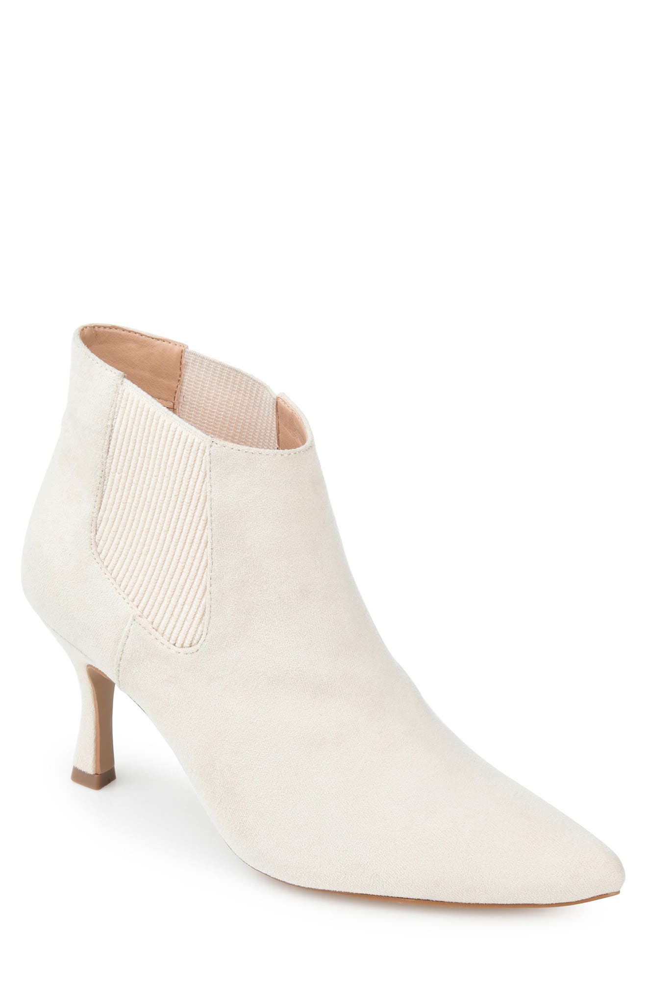 Elitta Vegan Leather Chelsea Bootie, Alternate, color, IVORY