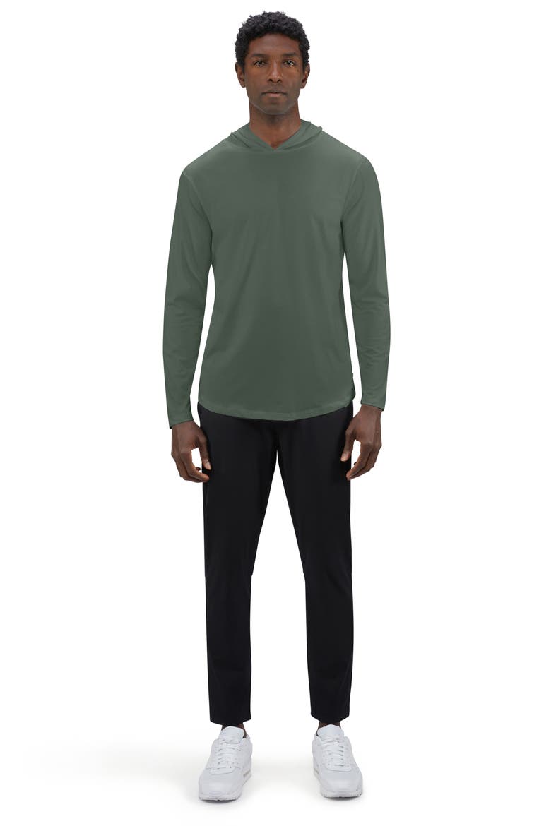 Trim Fit Pullover Hoodie, Alternate, color, MOSS