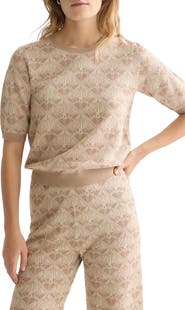 Scotch & Soda Monogarm Short Sleeve Jacquard Sweater
