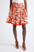 Dolce&Gabbana Majolica Print Cotton Poplin Miniskirt