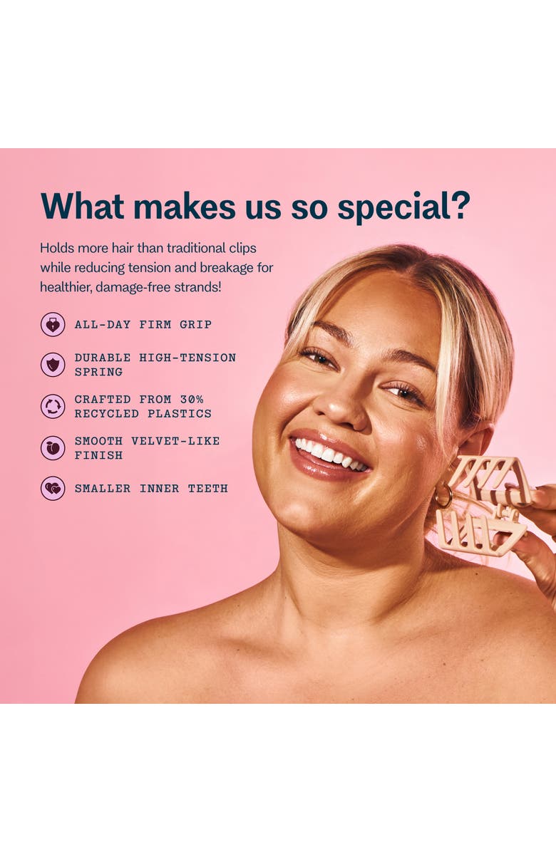 Gimme Beauty Square Claw Clip for Fine Hair Duo, Alternate, color, Brown