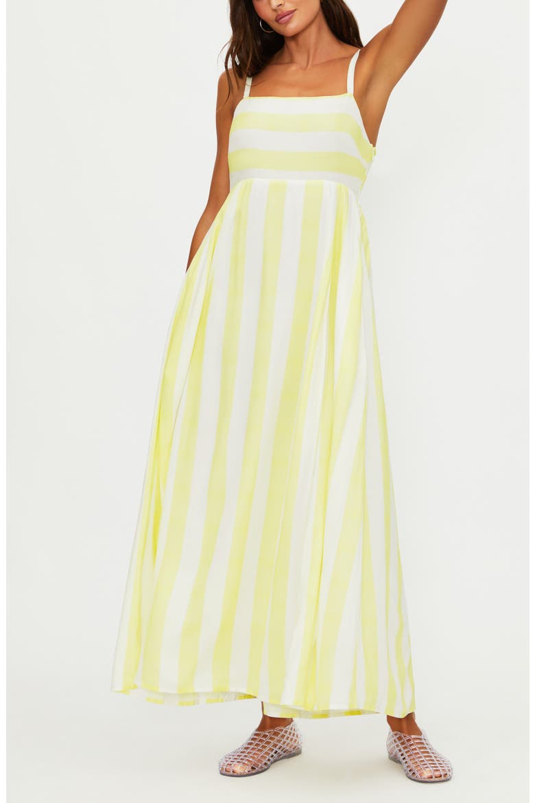 Rianne Stripe Cover-Up Sundress, Main, color, LEMONADE STRIPE
