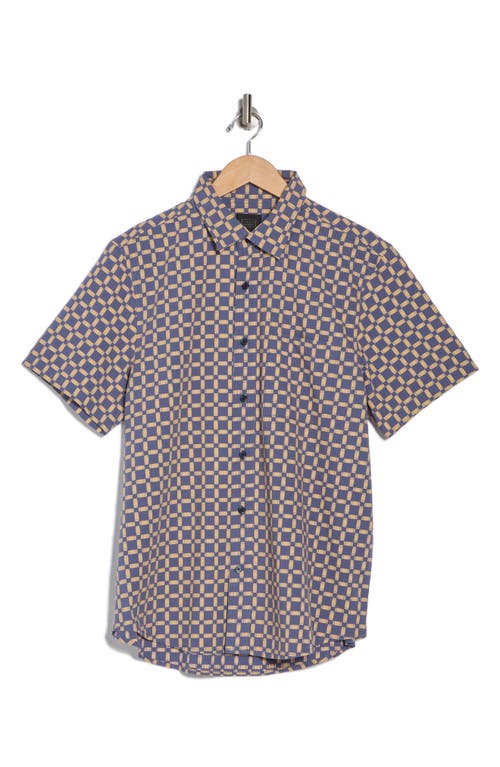 14th & Union Short Sleeve Cotton Seersucker Button-up Shirt