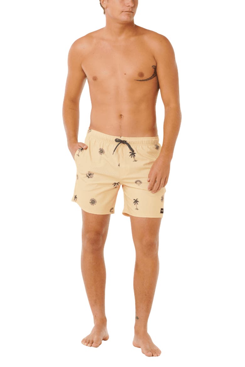Sessions Volley Swim Trunks, Alternate, color, STRAW