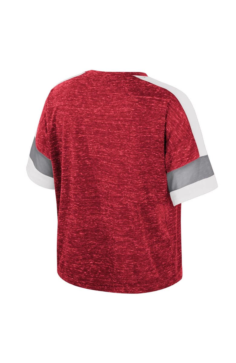 COLOSSEUM Women's Colosseum Crimson Alabama Crimson Tide Color Block Scoop Neck T-Shirt, Alternate, color, Crimson