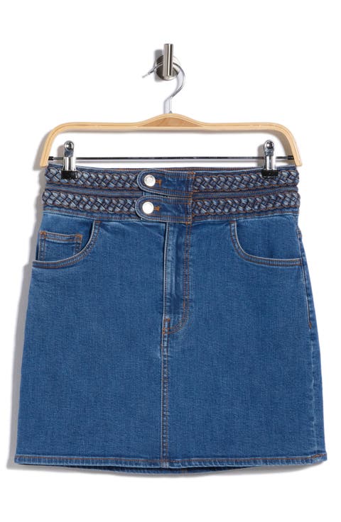 Stella Braided Denim Miniskirt