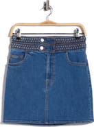 Derek Lam 10 Crosby Stella Braided Denim Miniskirt