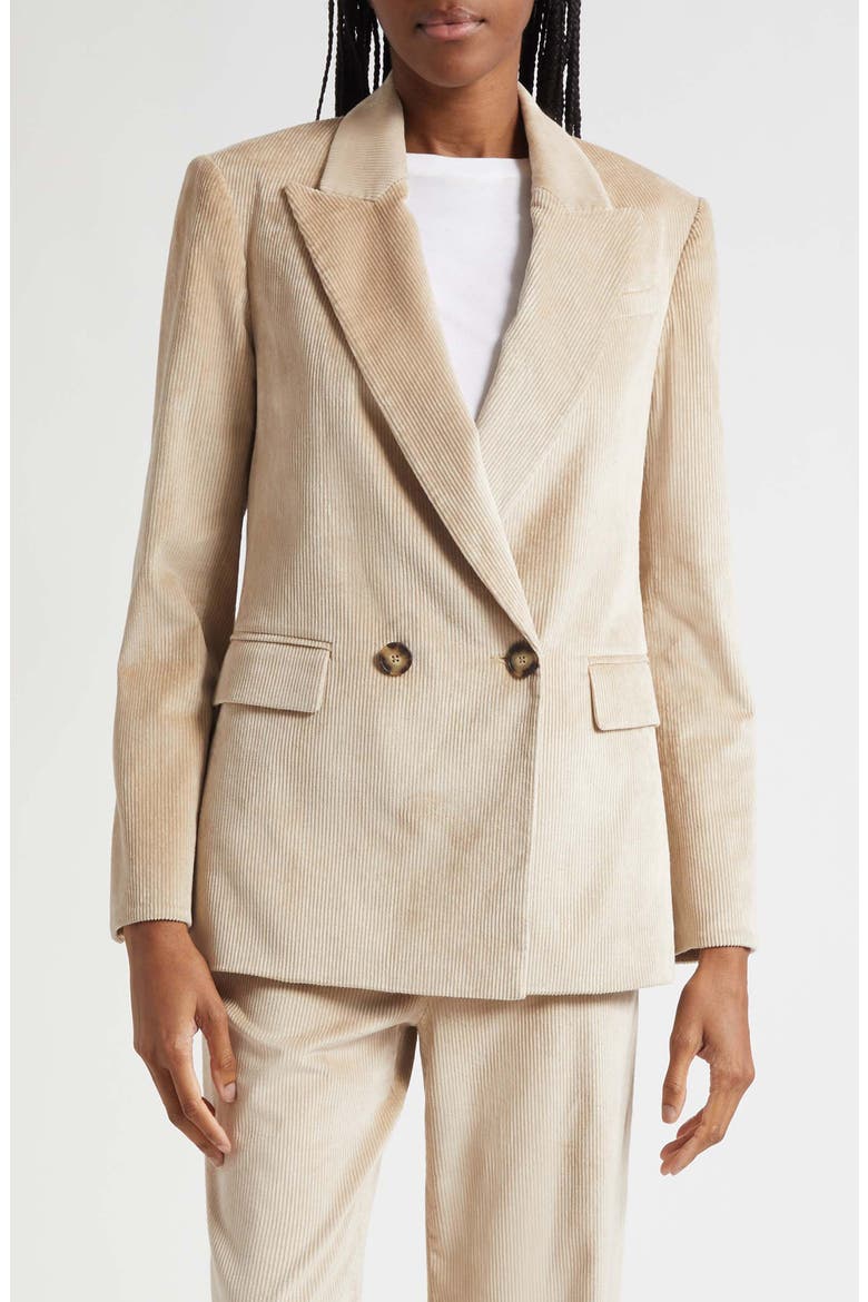Sevyn Corduroy Double Breasted Dickey Jacket, Main, color, HEATHERED SAND