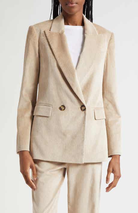 Veronica Beard Sevyn Corduroy Double Breasted Dickey Jacket