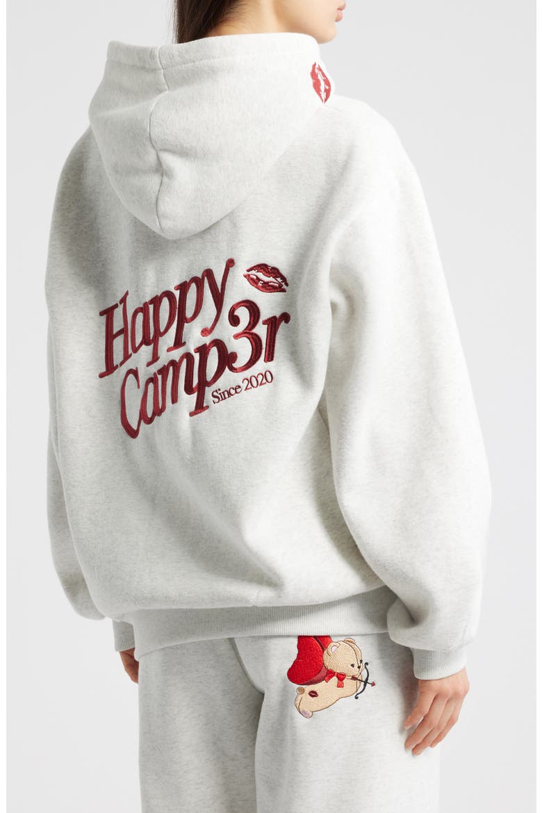 Sweet Like Cherry Embroidered Hoodie, Alternate, color, HEATHER GRAY