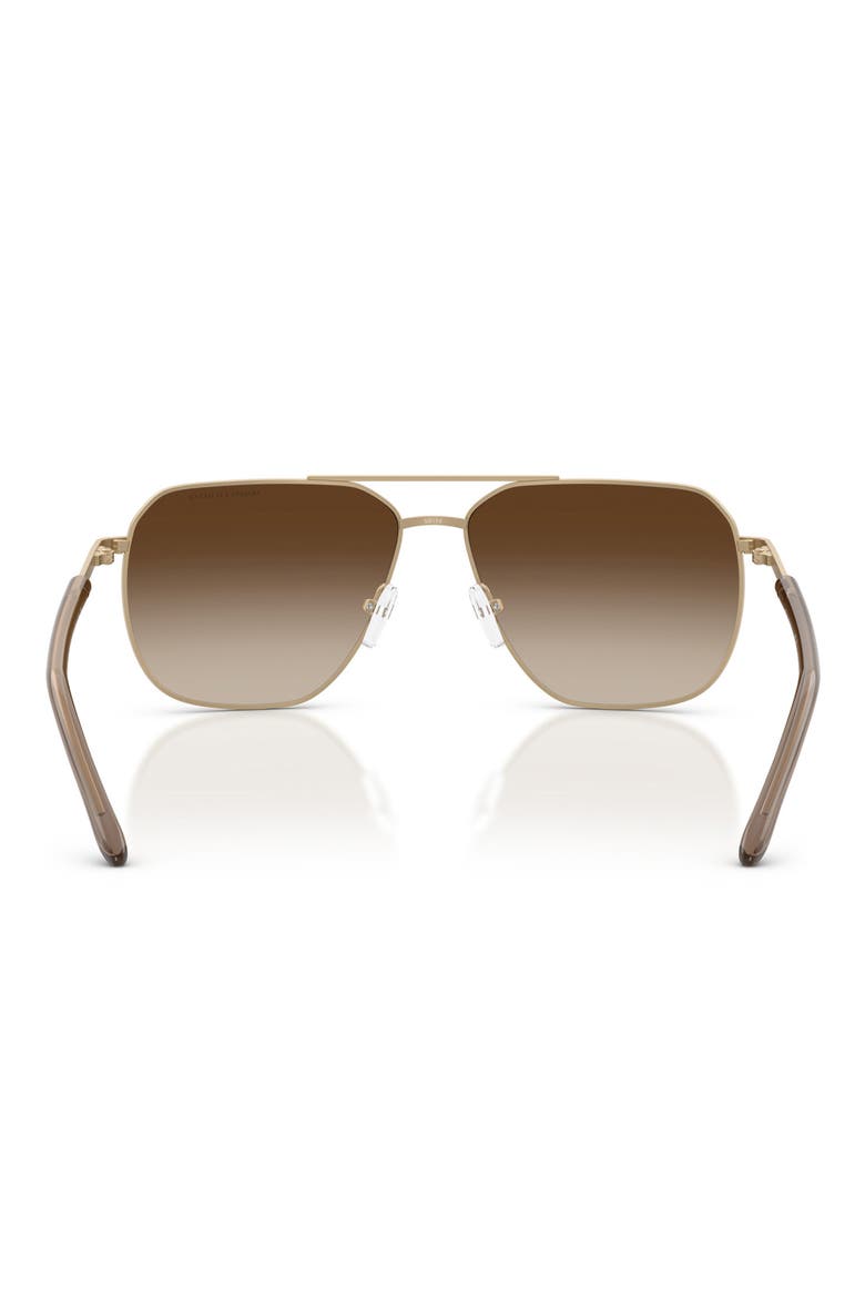 59mm Pilot Sunglasses, Alternate, color, MATTE PALE GOLD / BROWN