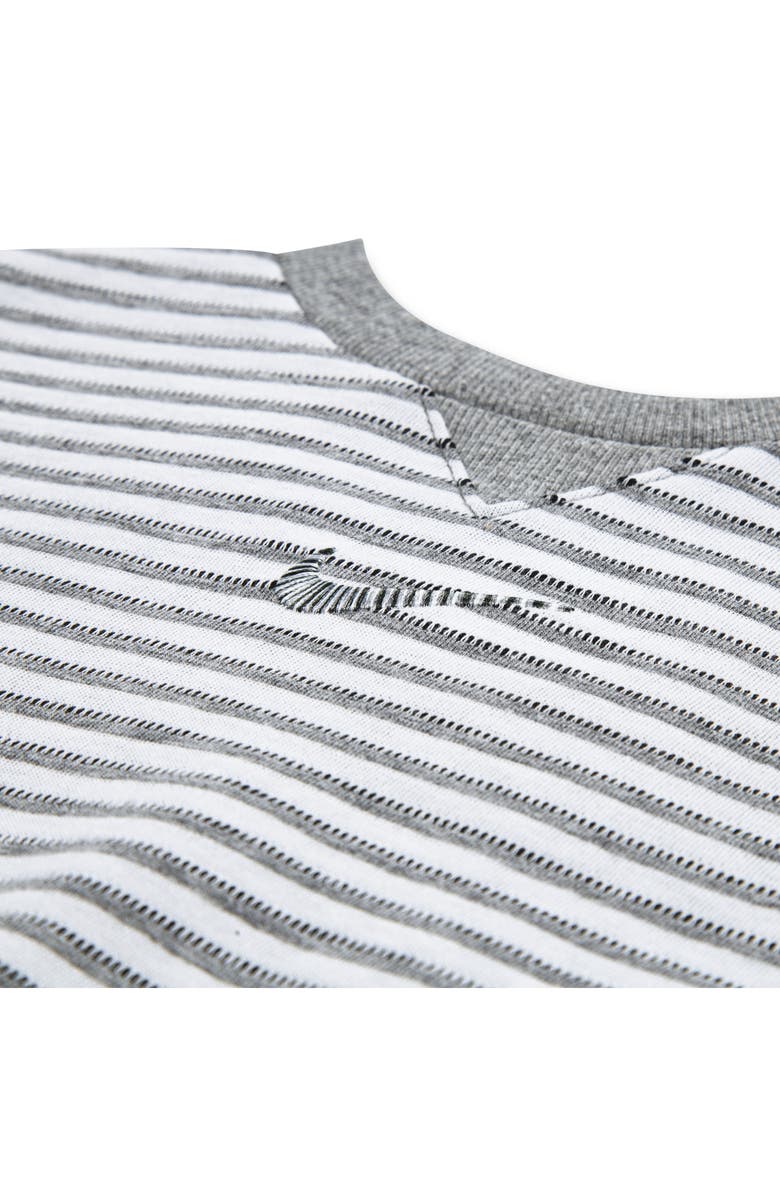 Nike Stripe Bodysuit & Shorts Set, Alternate, color, Carbon Heather