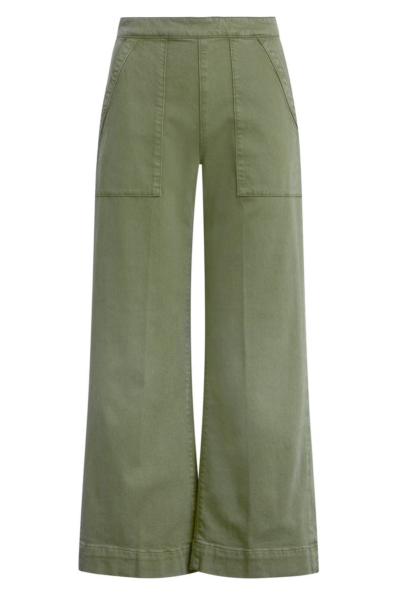 The Side Zip Ankle Wide Leg Jeans, Alternate, color, PESTO