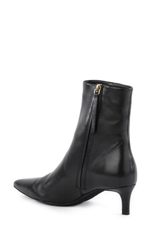 Seychelles Dinner Date Pointed Toe Boot In Black Leather
