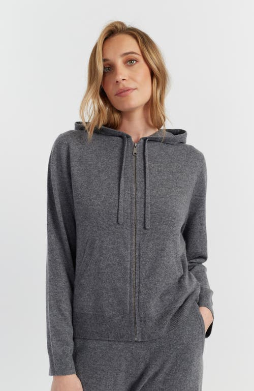 Chinti & Parker Pure Cashmere Zip Hoodie In Gray