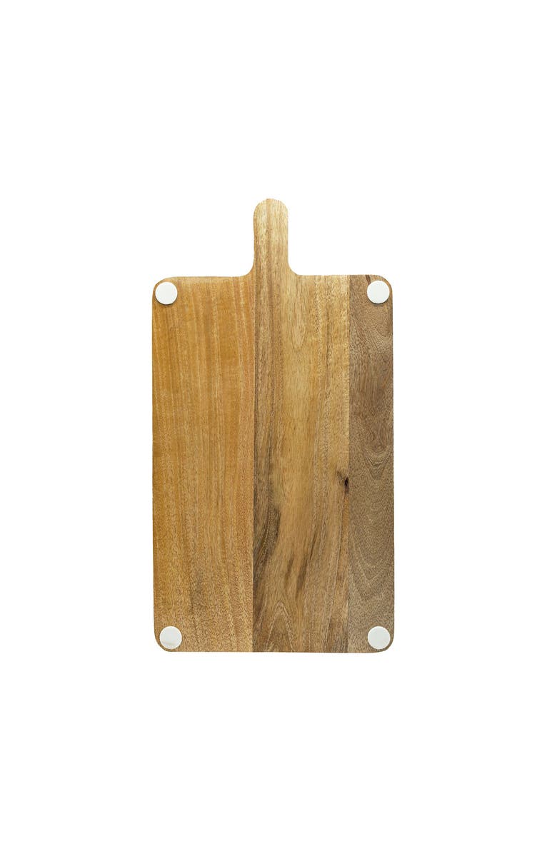Foreside Home and Garden Cillian Dark Green Tall Marble Serving Board, Alternate, color, Brown