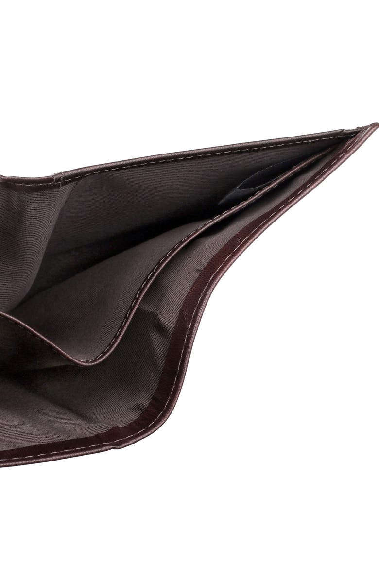 BUXTON Credit Card RFID Leather Folio Wallet, Alternate, color, Brown