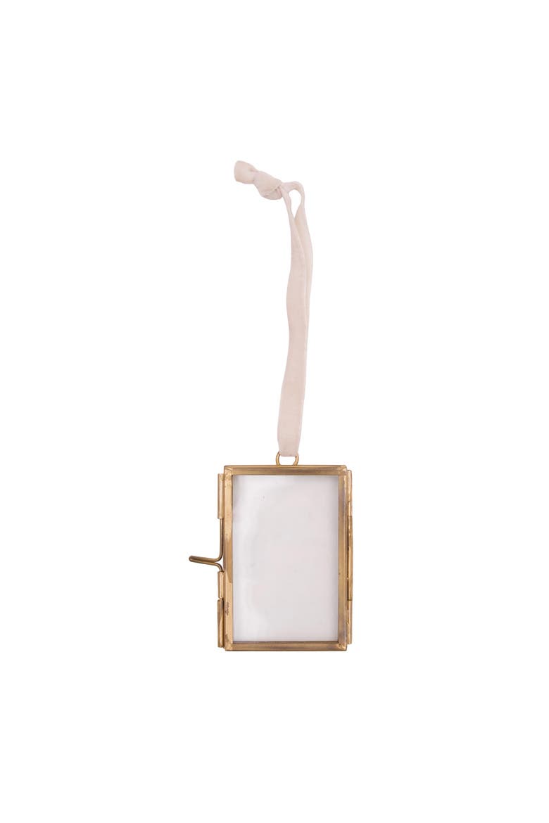 Brass Photo Frame Christmas Tree Ornament, Alternate, color, Gold