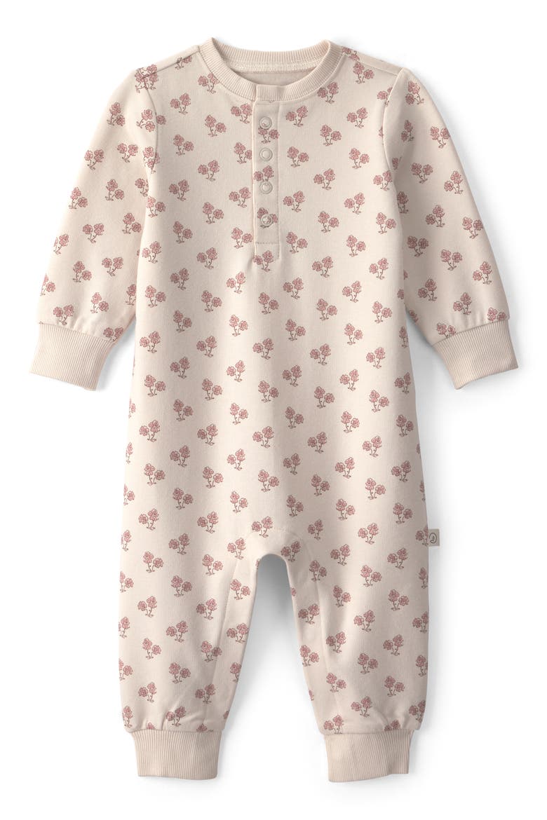 Print Stretch Organic Cotton Romper, Main, color, LP FLORAL