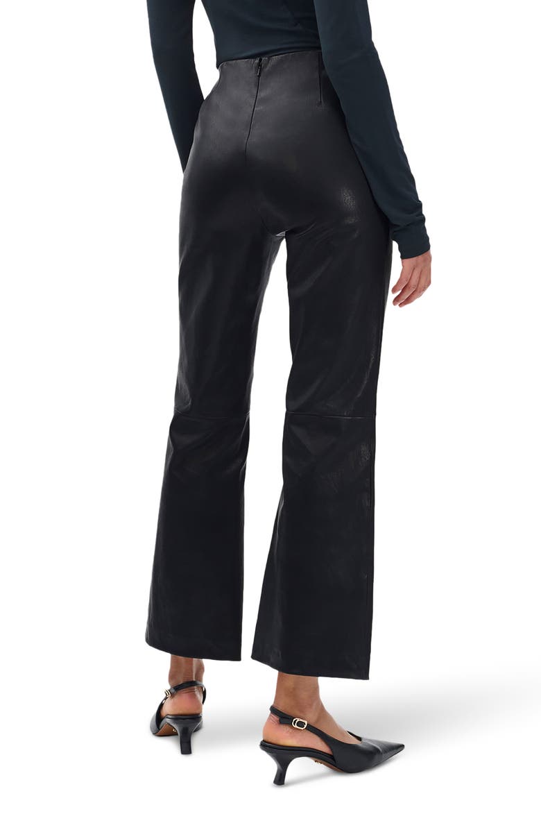 rag & bone Irina Kick Flare Leather Pants, Alternate, color, 