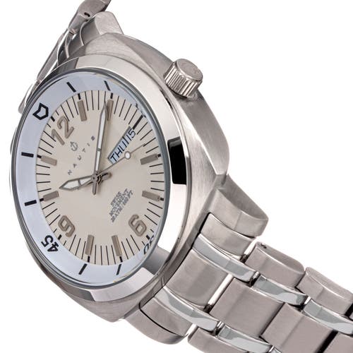Nautis Stealth Quartz White Dial Mens Watch Gl2087-d In Metallic