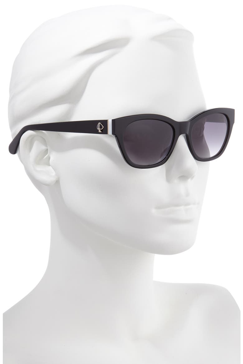 jerris 50mm cat eye sunglasses, Alternate, color, BLACK