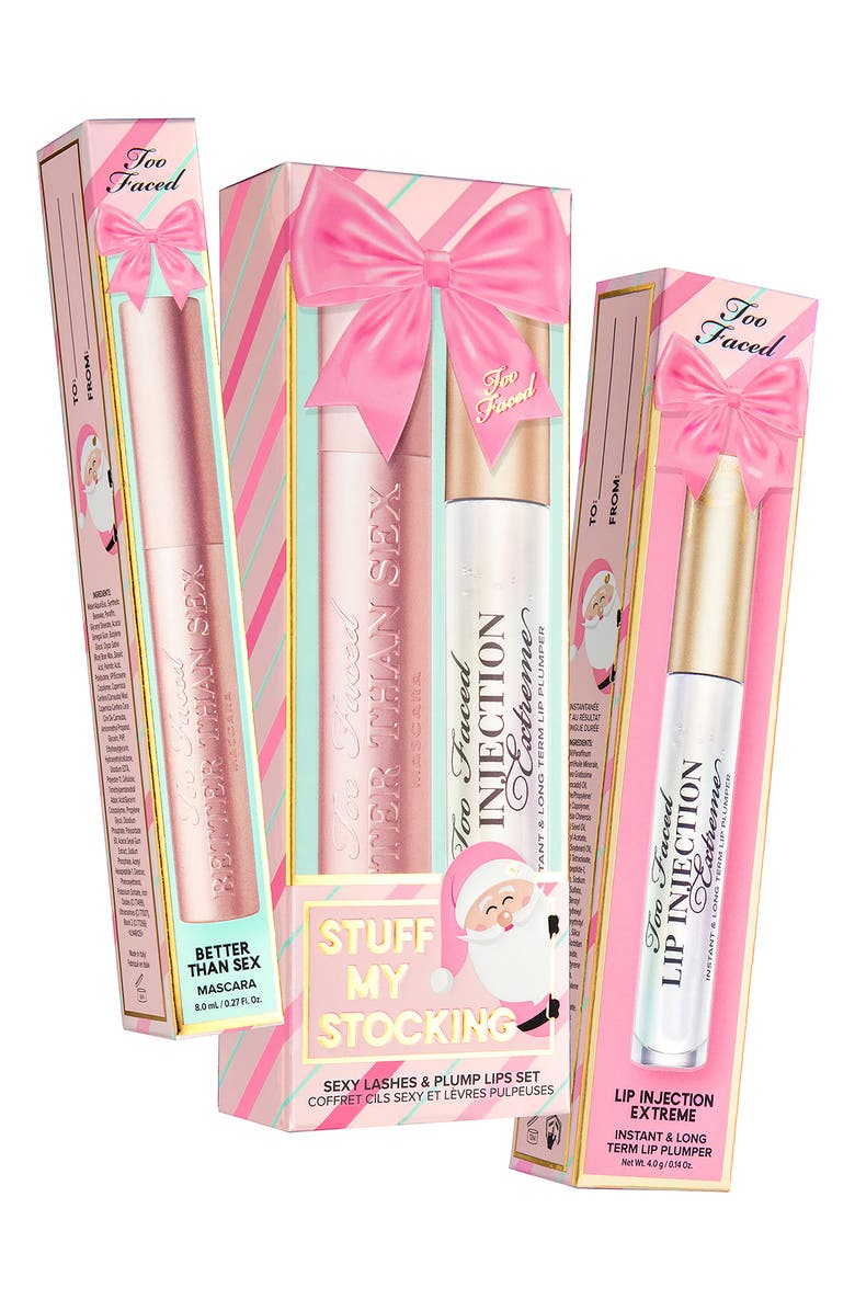 Too Faced Stuff My Stocking Full Size Mascara & Lip Plumper Set, Alternate, color, 