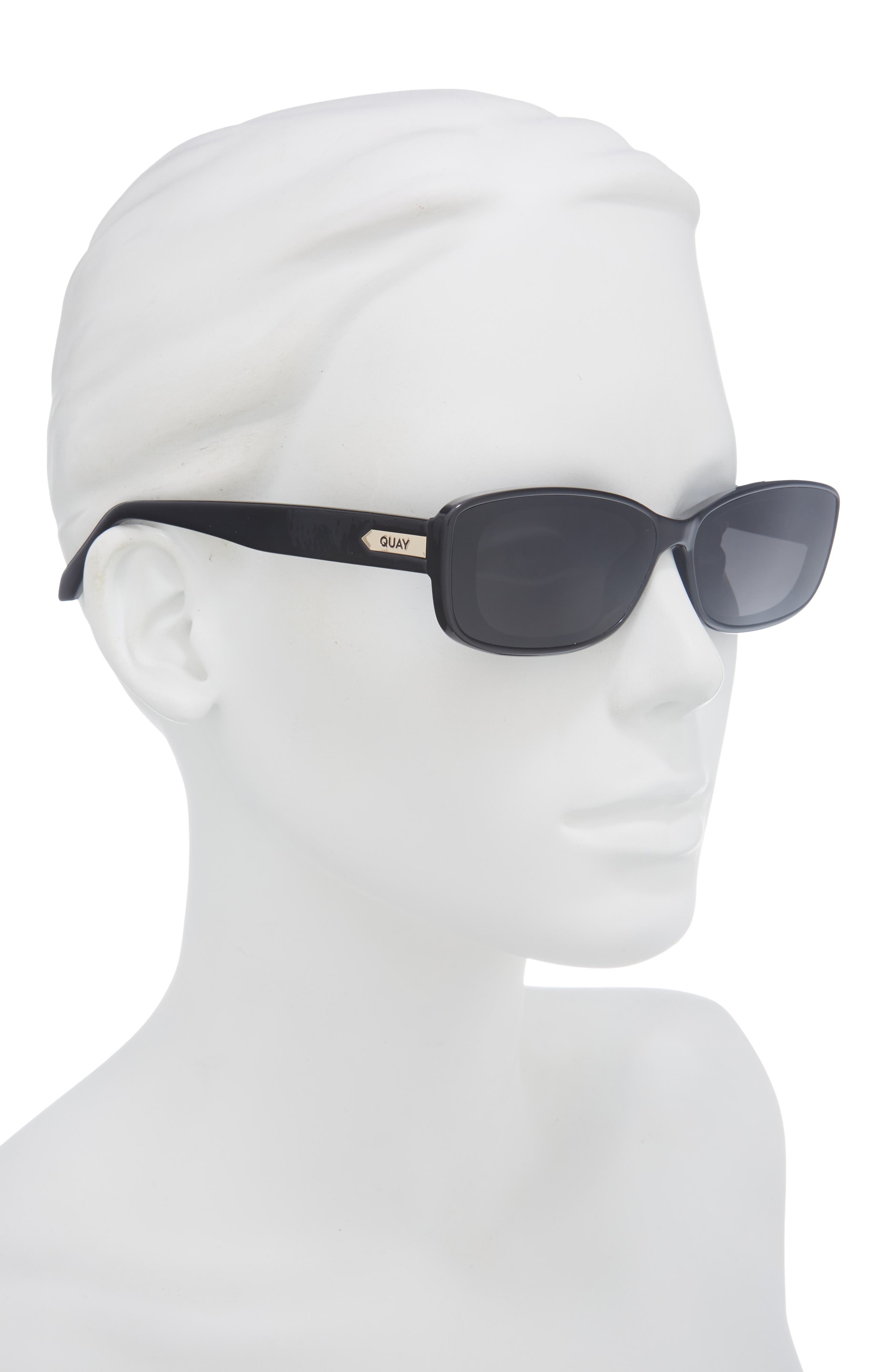 QUAY Vibe Check 62mm Polarized Small Square Sunglasses 